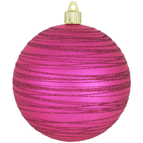4ct Pink Tangles Shatterproof Matte Christmas Ball Ornaments 4.75" (120mm)
