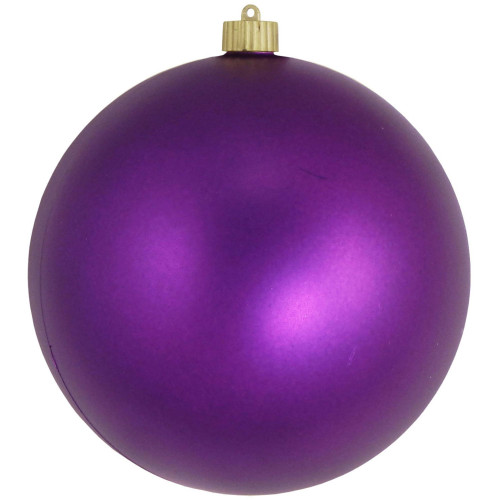 Matte Purple Shatterproof Christmas Ball Ornament 8" (200mm)