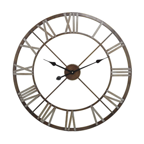 27" Bronze and Gray Open Centre Iron Wall Clock.