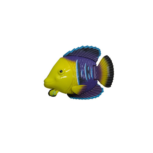 4" Purple and Yellow Animated Swimming Angel Fish Pool and Water Toy - 31533324