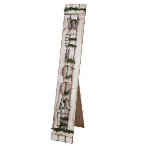 43.5" White Distressed Finish "WELCOME" Outdoor Porch Sign