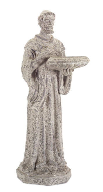 Artistically Crafted Saint Bird-feeder Figurine 31"