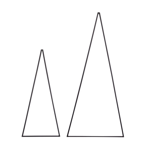 Set of 8 Black Unique Iron Tree Form Artificial Decor 25.75"