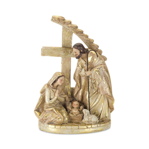 Pack of 2 Gold and Beige Holy Family Nativity Scene Christmas Figurine 10.25"