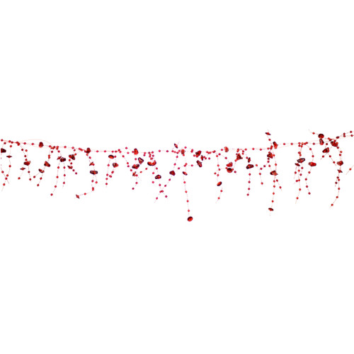 Club Pack of 12 Red Bead Garland Clarets 5"