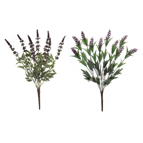 Set of 12 Lavender and Astilble Bush 17.75"