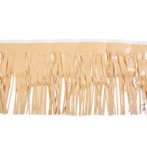 15" x 10' Beige Christmas Fringe Party Streamer