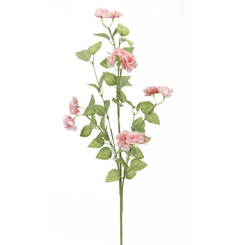 Set of 12 Pink and Green Wild Rose Spray, 34”