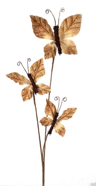 Club Pack of 12 Brown and Black Butterfly Sprays 28"