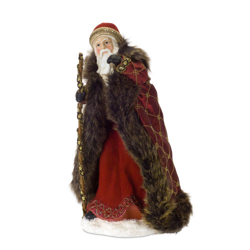 Pack of 2 Santa with Cane Paper Pulp Figurine 15"