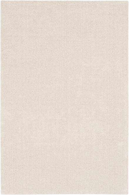 9' x 12' Solid Ivory Hand Tufted Rectangular Area Throw Rug