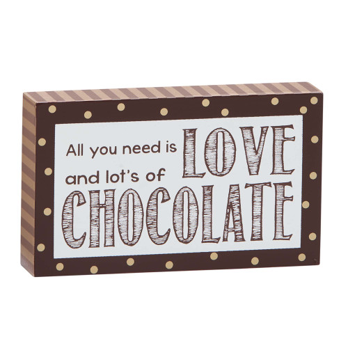 5" Chocolate Themed Handmade Wood Sign