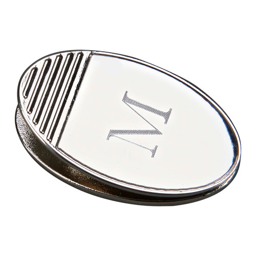 2" x 1.125" Nickel-Plated Oval Paper Clip With Magnets