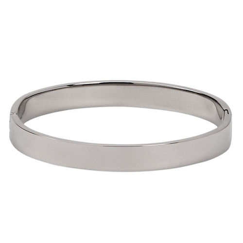 0.25" Stainless Steel Plain Cuff Bracelet with Hidden Clasp