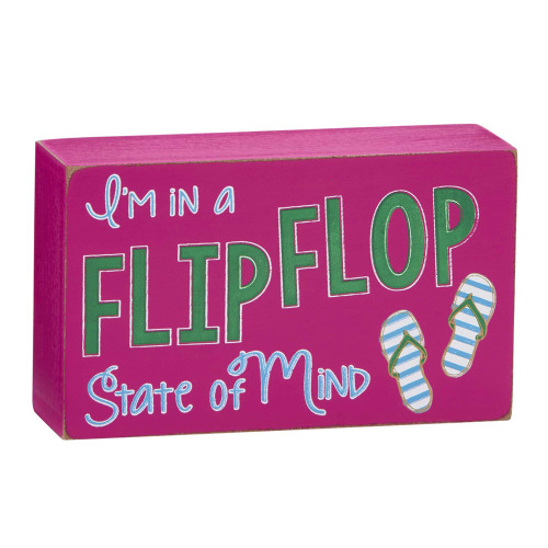 5" Flip Flop Themed Handmade Wood Sign