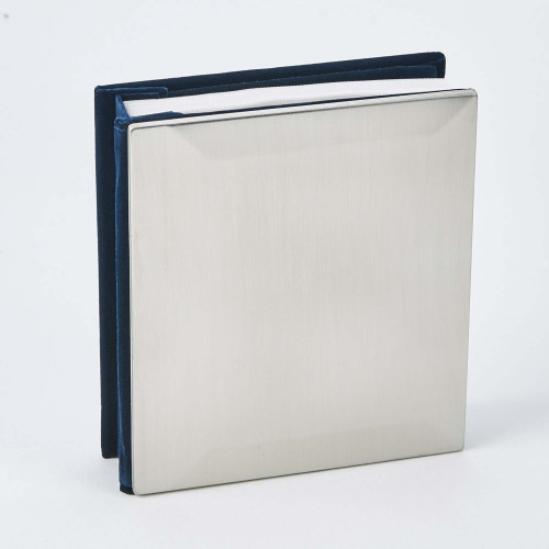 6.5" White Rectangular Solid Design Cover Photo Album
