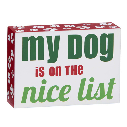 Contemporary Home Living 5" Dog Lovers Themed Handmade Wood Sign - 60916