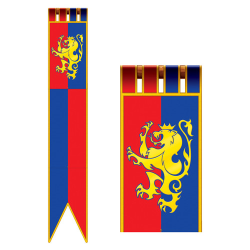 Pack of 12 Vibrantly Colored Jointed Medieval Royal Pull-Down Cutout Decors 6'