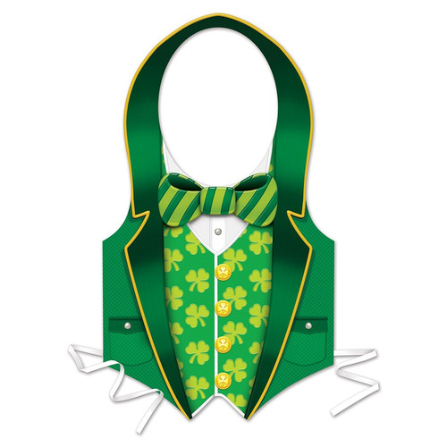 Pack of 24 St. Patrick's Day Green Vest Costume Accessories