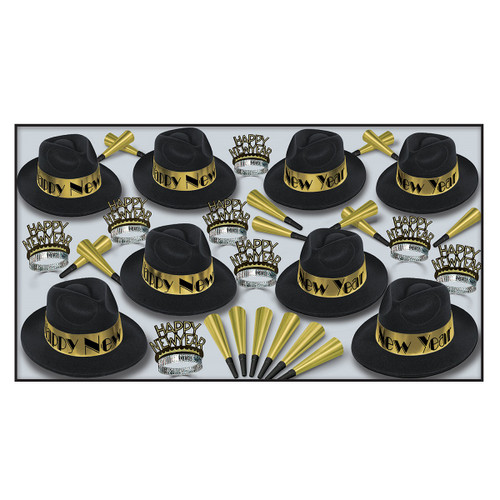 The Swing Gold Party Kit For 50 People For New Year's Eve