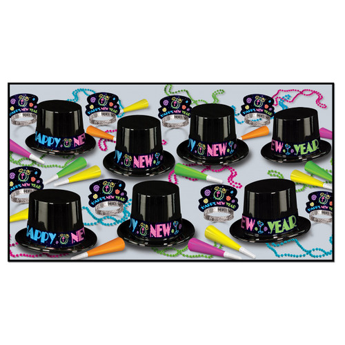 The Neon Party Kit For 50 People for New Year's Eve