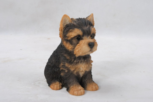 6.5" Black and Brown Yorkshire Terrier Puppy Figurine