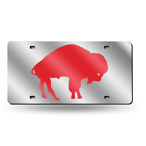6" x 12" Red and Silver Colored NFL Buffalo Bills Tag
