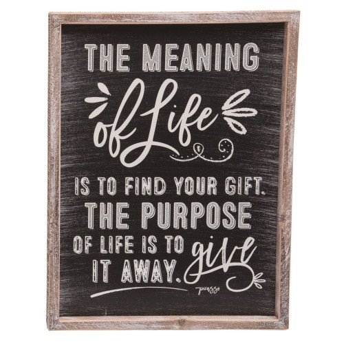 16.5" Black and Brown Easter Chalkboard Motivational Wall Sign