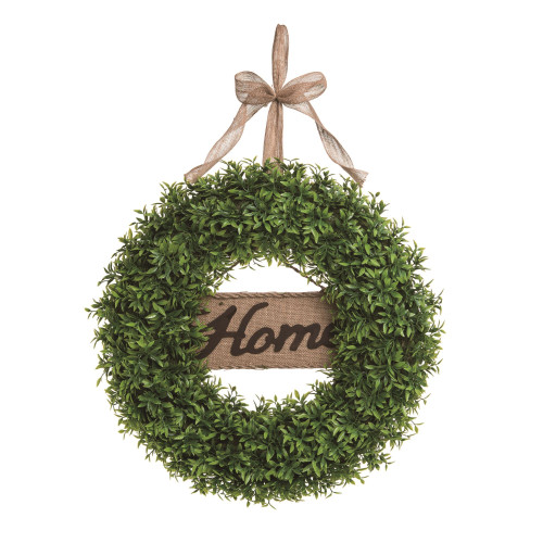 Spring Greenery Home Easter Wreath, Green and Brown  22-Inch