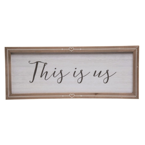 23.5" Brown and Black "This is us" Hanging Wall Sign