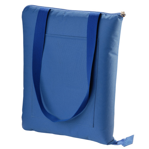 53" x 59" Royal Blue Travel Blanket in Shoulder Sling Bag