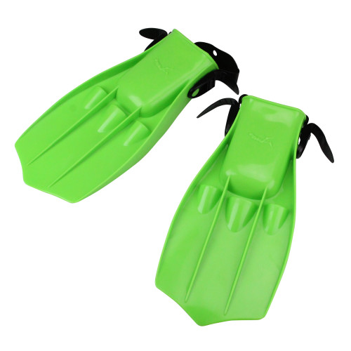 Florescent Green Dolphin Recreational Children's Swim Fins, Size 5-7