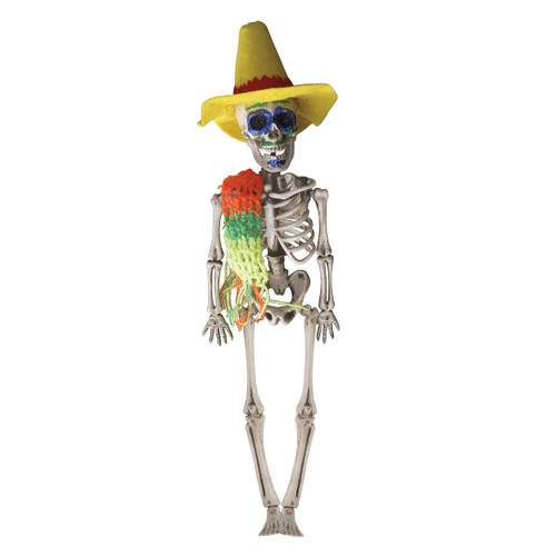 Set of 12 Decorative Day Of The Dead Male Skeleton Hanging Decoration 17"