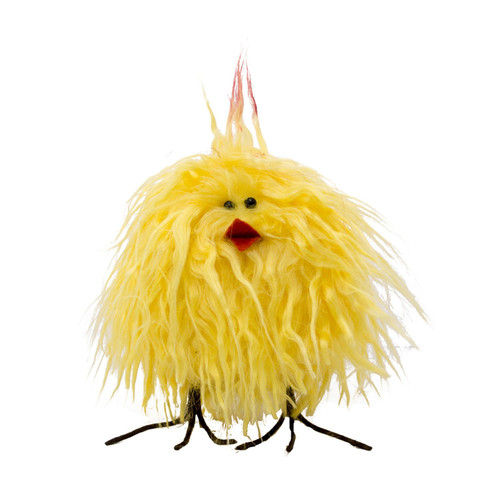 6" Yellow Furry Little Chick Figurine