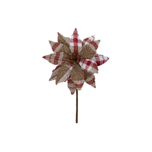 10" Red and White Pine and Husk Wreath