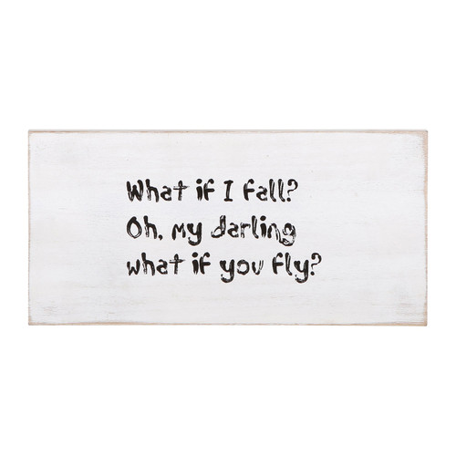 16" White and Black Rectangular "My Darling" Plaque Wall Art Decoration