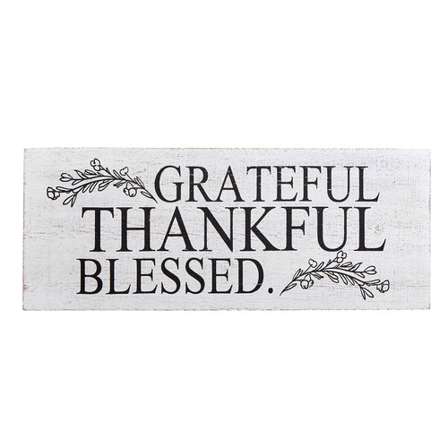 Creative Brands 15.75" White and Black Rectangular Plaque Wall Art Decoration - G2468
