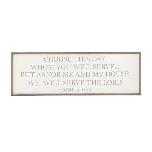 29" Off-White Decorative Sign with Verse Statement Design