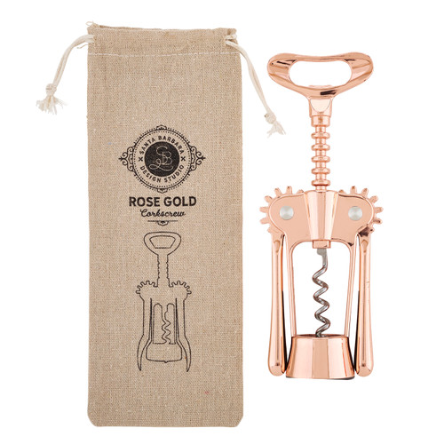 7.25" Rose Gold Corkscrew Wine and Bottle Opener