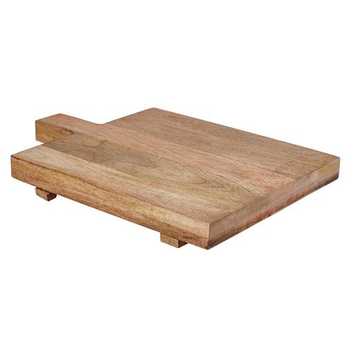 15" x 20" Contemporary Rectangular Footed Wooden Cutting Board