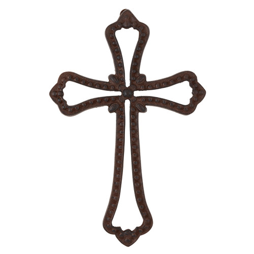 14" Brown Iron Wall Cross