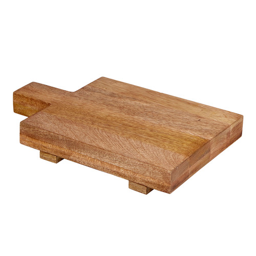 9" x 15" Contemporary Rectangular Footed Wooden Cutting Board