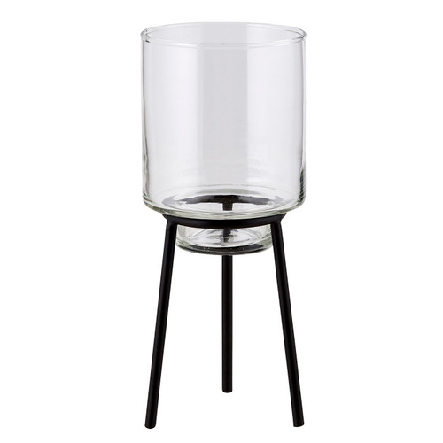 10" Black Tabletop Candle Vase Holder