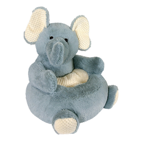 20" Gray Elephant Plush Chair