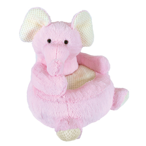 20" Pink Elephant Plush Chair