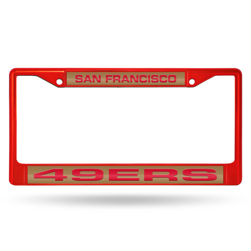 6" x 12" Red and Brown NFL San Francisco 49ers Rectangular License Plate Cover