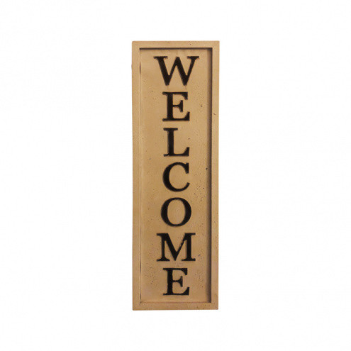 24" Brown Metal Elegant Rectangular Welcome Sign