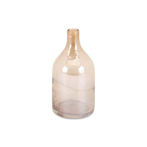 9.5" Beige Bubble Small Glass Bottle Vase Home Decorative Accents