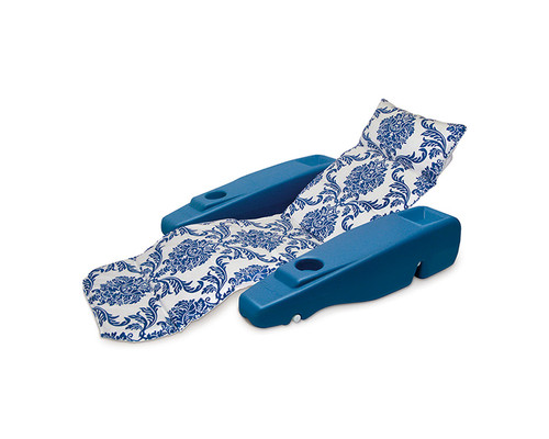 Royal Hawaiian Adjustable Sapphire Flourish Floating Swimming Pool Chaise Lounge, 73-Inch