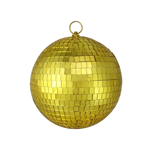 8" Mirrored Gold Christmas Disco Ball Ornament (200mm)